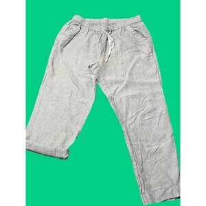Jones New York Womens Light Gray Linen Pants Size 1X